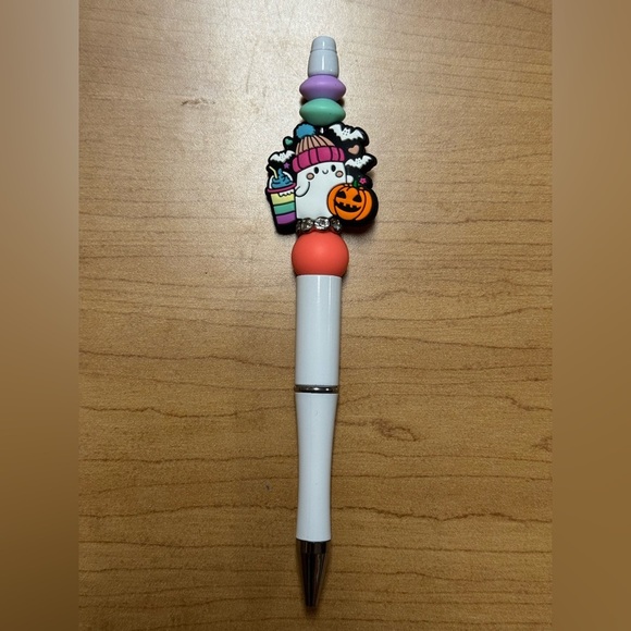 Halloween Themed Pen with Ghost and Pumpkin - Picture 1 of 2